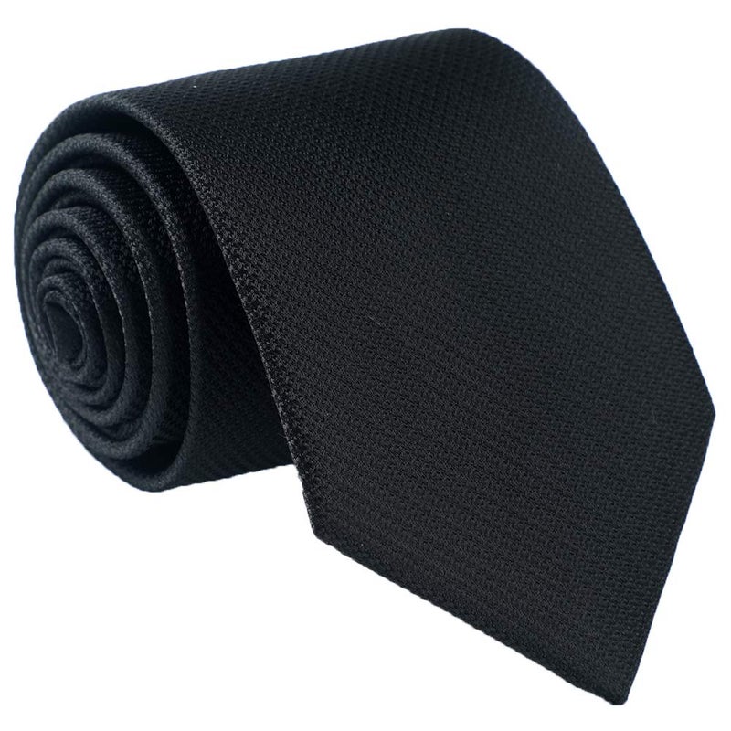 fortunatever Mens Solid Neckties,Black Tie For Men With Gift Box,58"Ã—3.35" - Image 1